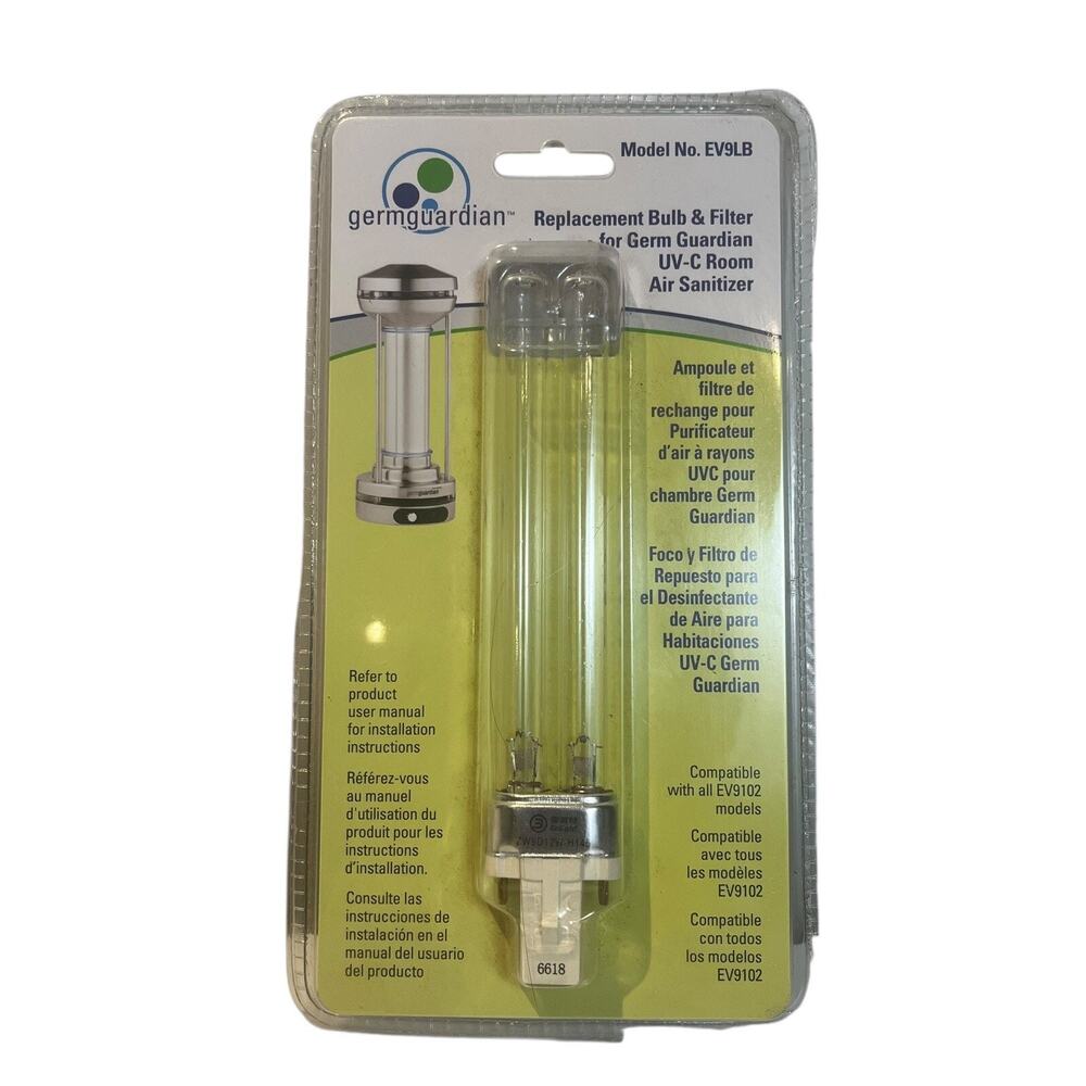 GermGuardian Genuine Replacement Bulb and Filter 7.5" x 4.25" x 1" (EV9LB)
